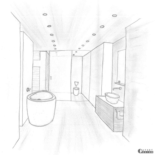Outset Design Hand-drawn Sketches bathroom