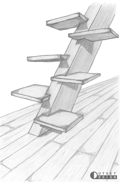 Outset Design Hand-drawn Sketches japanese stairs