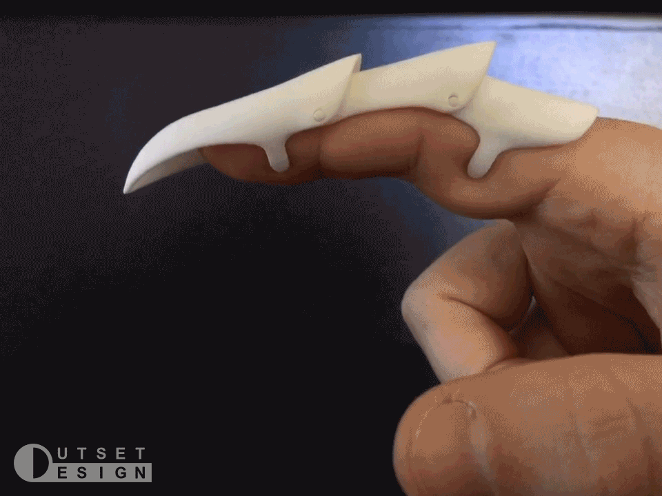 Outset Design Articulated Claw Ring Animated Movement .gif