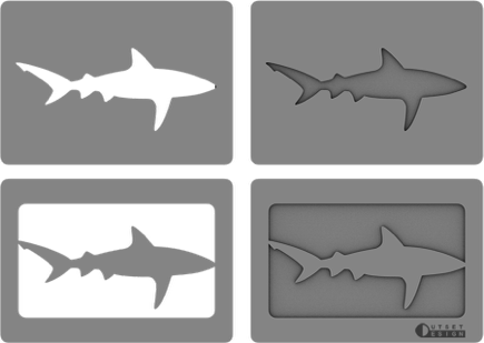 Outset Design Outline Design Belt Buckle Shark Ortho Renders